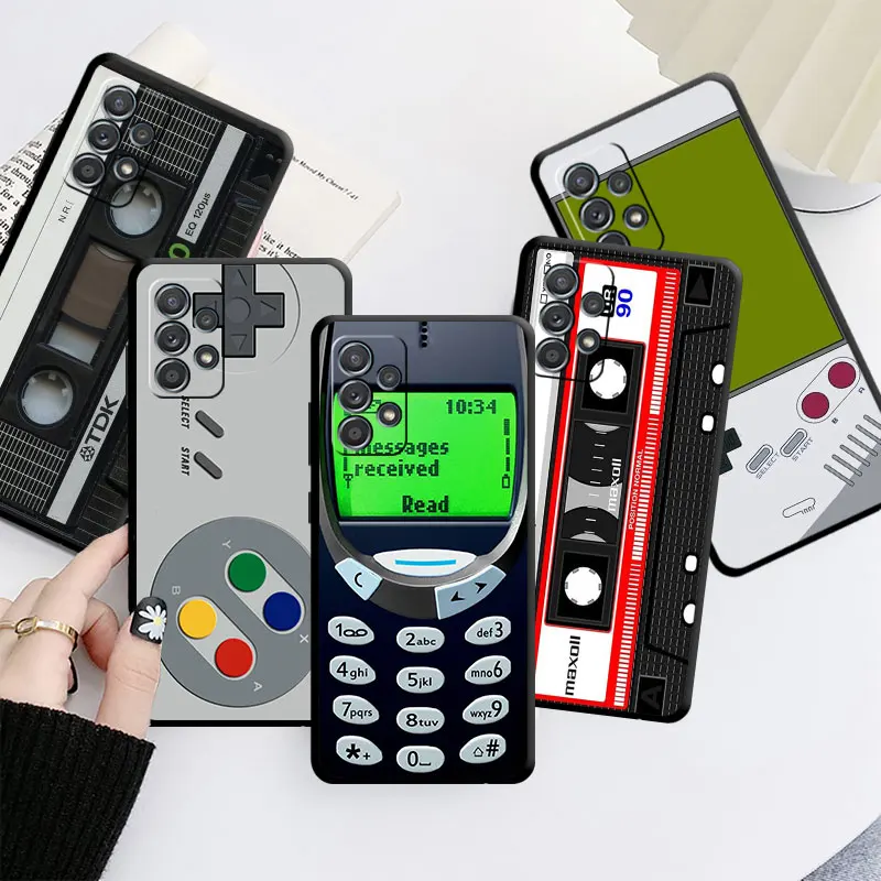 Shell Retro Cassette Molle Di Tpu Caso Capa Coque Per Samsung Galaxy A51 4G A11 A22 A21S A72 A32 A13 A71 A52 5G A12 A53 A23 A52S