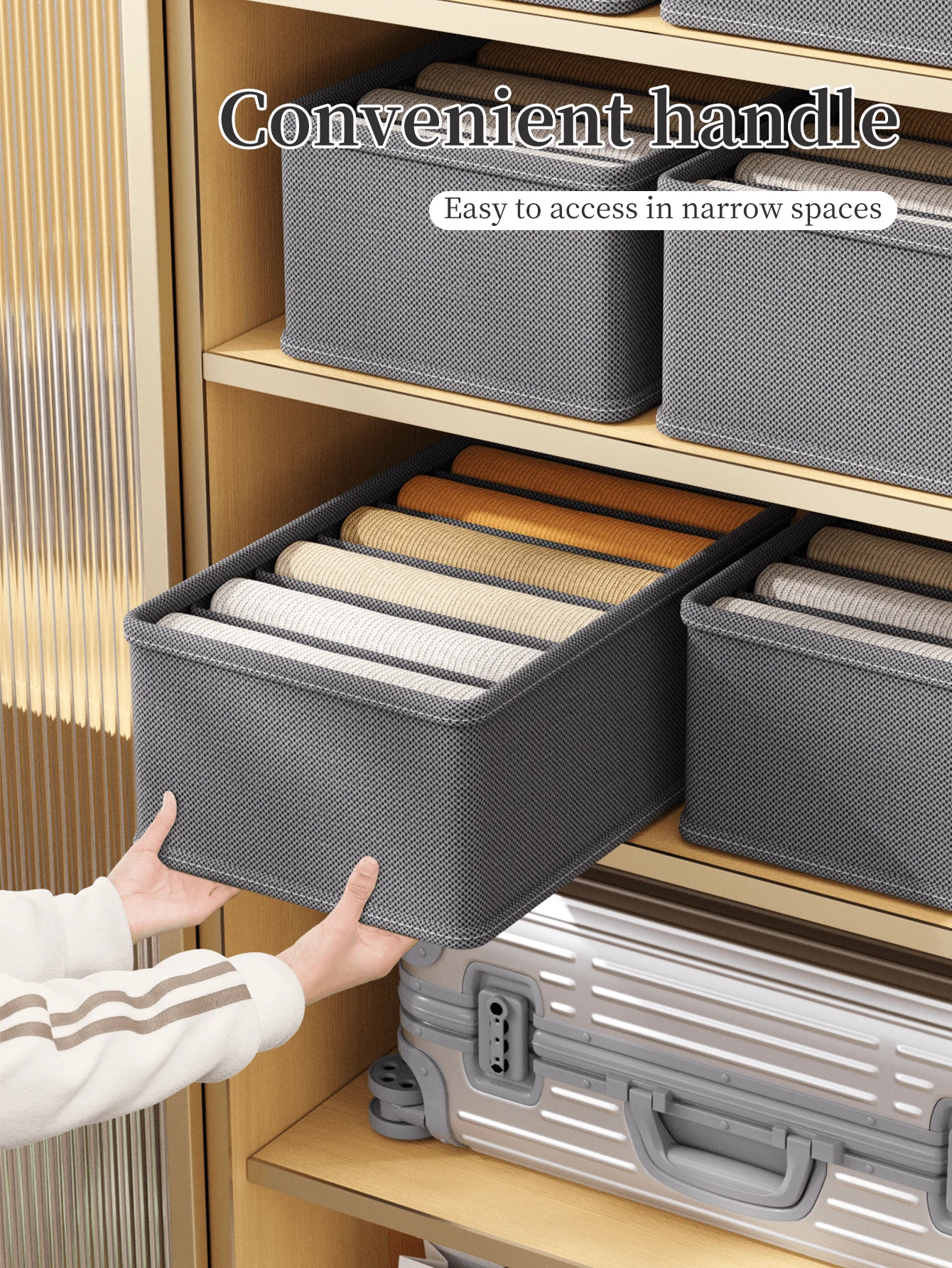 1PC Socks underwear organizer bag Foldable clothes organizer bag Clothes tie organizer box Drawer closet organizer box 3