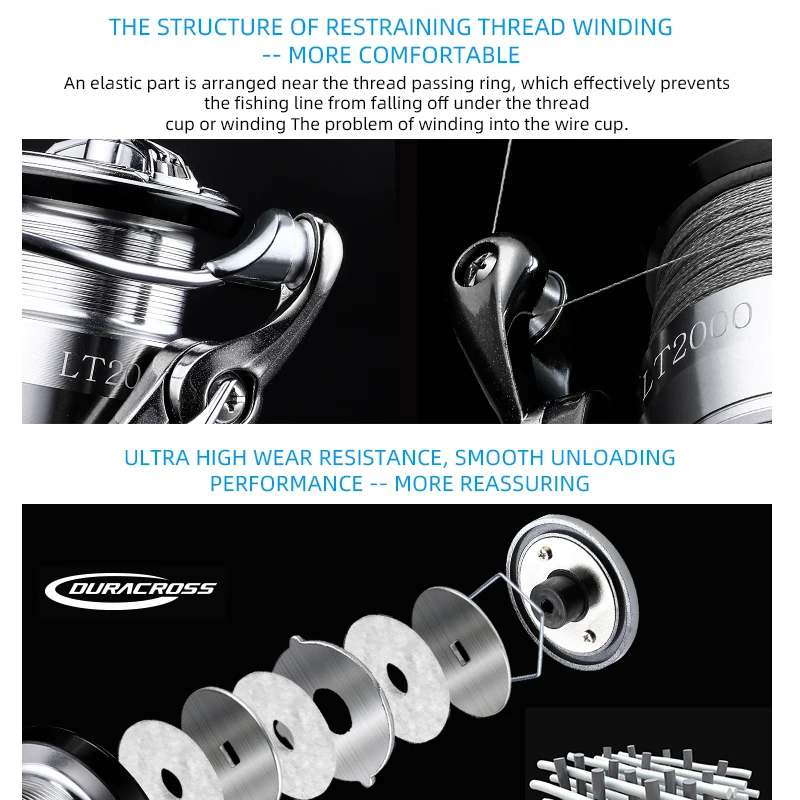 BEARKING Brand LT series Stainless steel bearing 5.5:1 Fishing Reel Drag System 15Kg Max Power Spinning Wheel Fishing Coil for spinning fishing reels,fishing reels