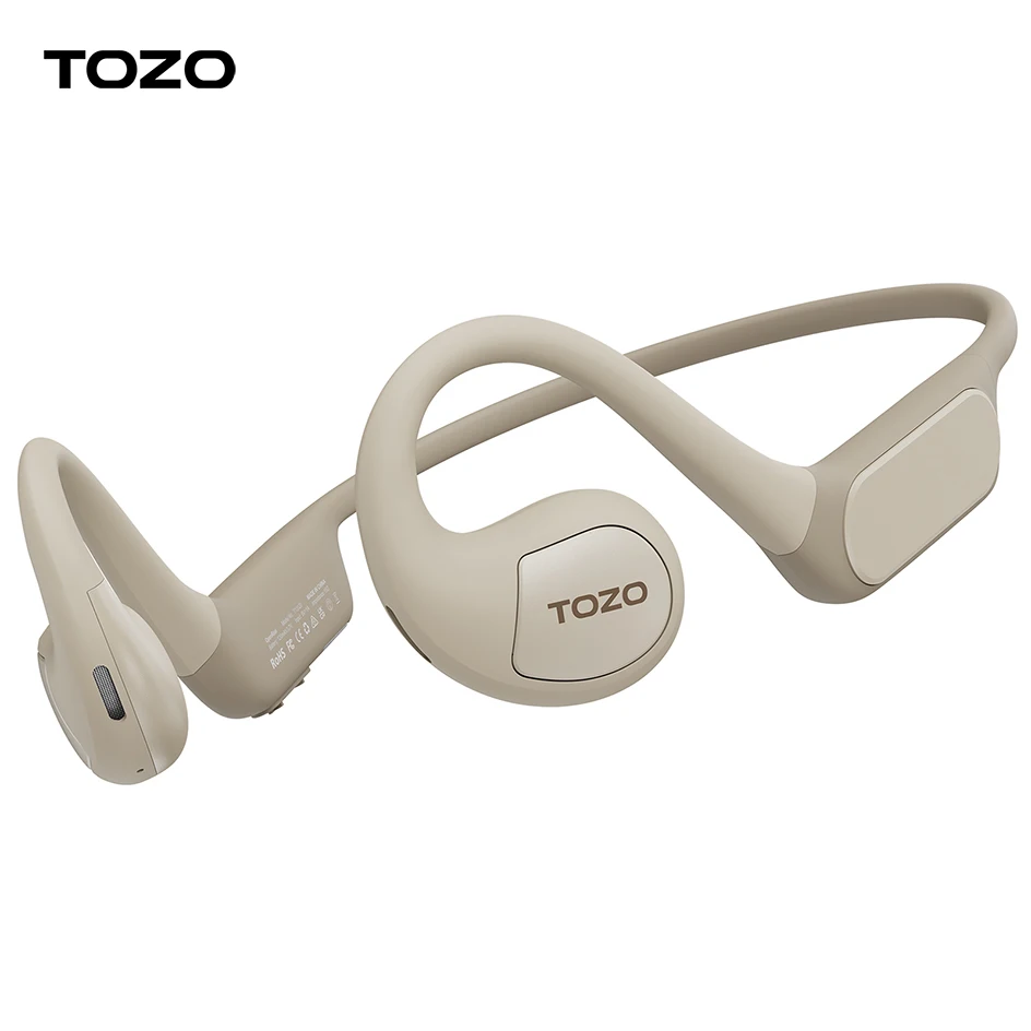

TOZO OpenReal Open Ear Bluetooth 5.3 Earbuds with Premium Sound, Dual-Mic Call Noise Reduction Earphones with Hair Band