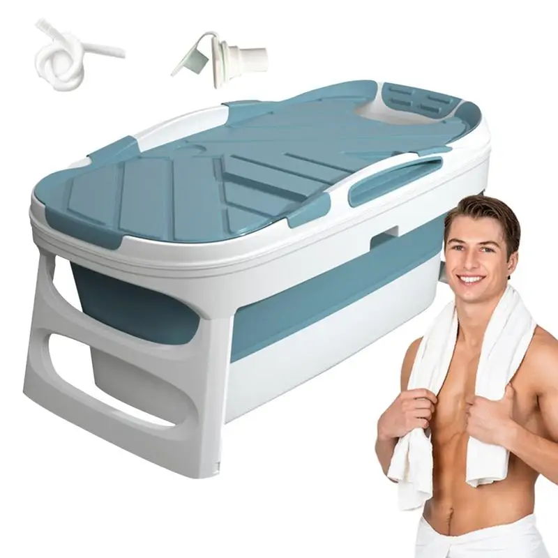 

Portable Tub For Shower Folding Bathtub Shower Bathtub Large Bathtub With Drain Pipe & Hole Travel Bath Tub Bathing Tub For