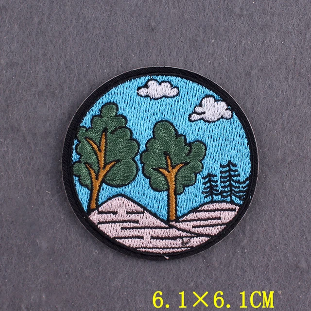 DIY Adventure Badges Surfing Camping Patch Iron On Patches On Clothes  Wilderness Embroidered Patches For Clothing