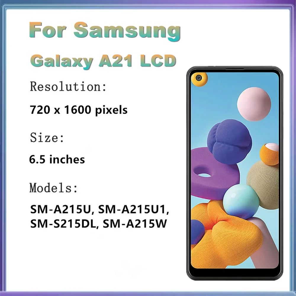 6.5 Pantalla LCD For Samsung Galaxy A21 LCD A215 A215U LCD Display ...