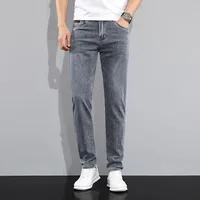 Marque de luxe printemps été hommes jean mince Denim pantalon coton bleu travail en plein air corée pantalon mâle grande taille 28-38 4
