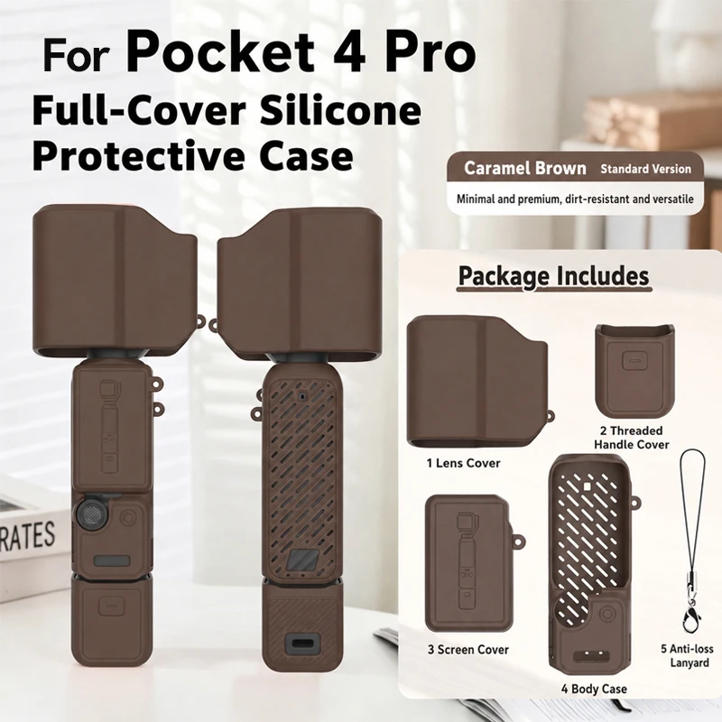 Premium Silicone Protective Case with Lens Guard and Lanyard