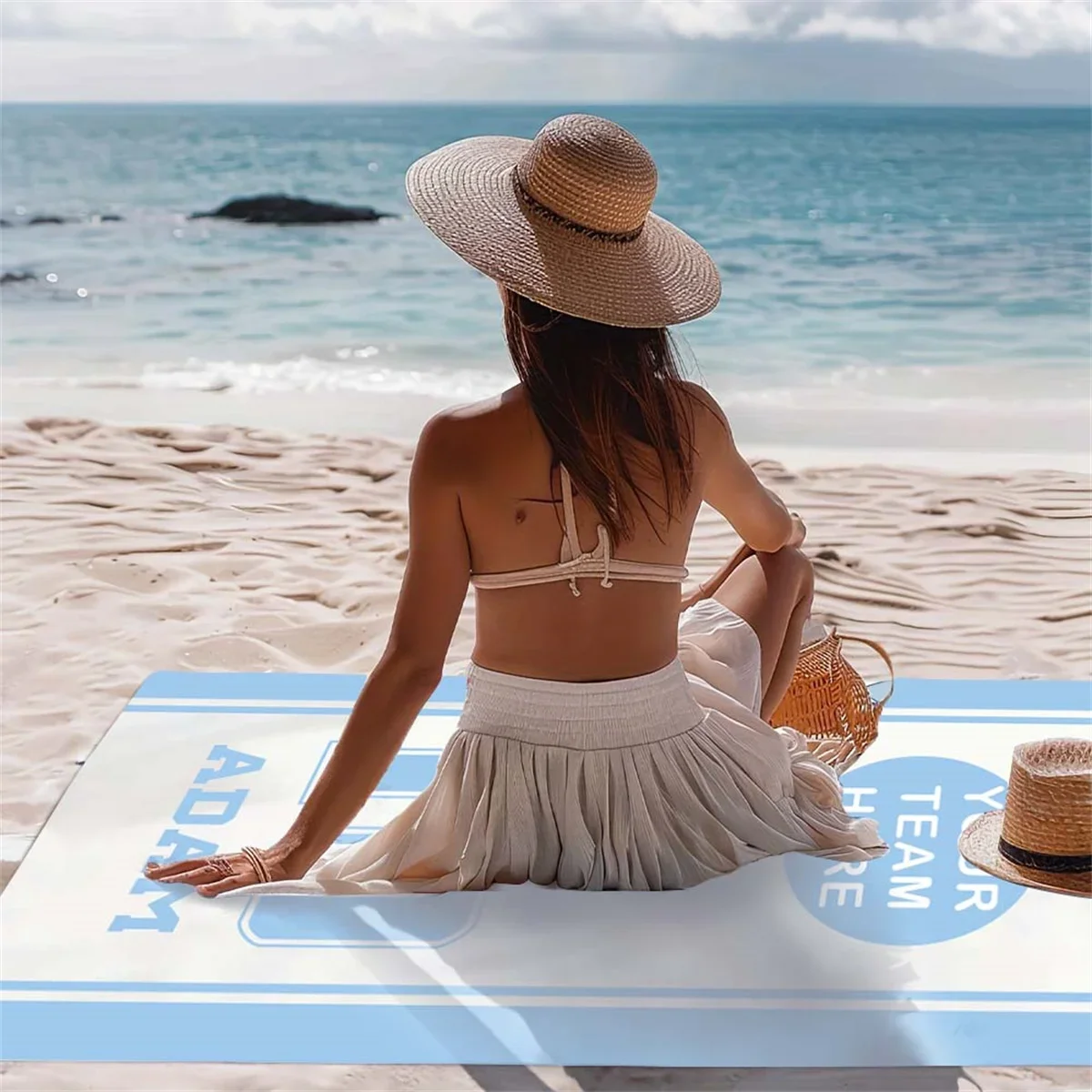 Personalized Custom Sport Team Beach Towel with Badminton Tennis Club Logo Volleyball Soccer Design for School Teams Custom Gift