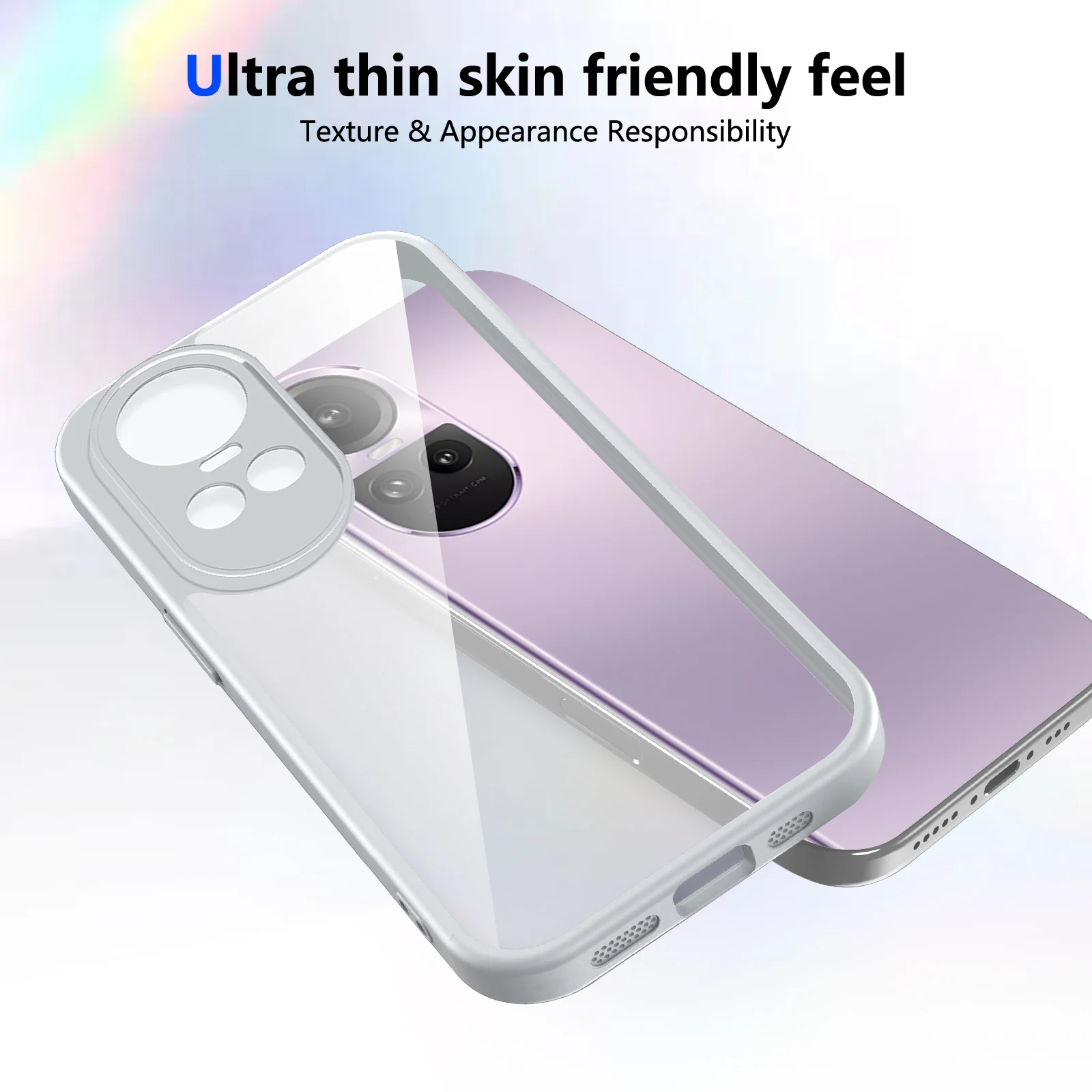Air Cushion Shockproof Silicone Bumper Clear Matte Back Phone Case