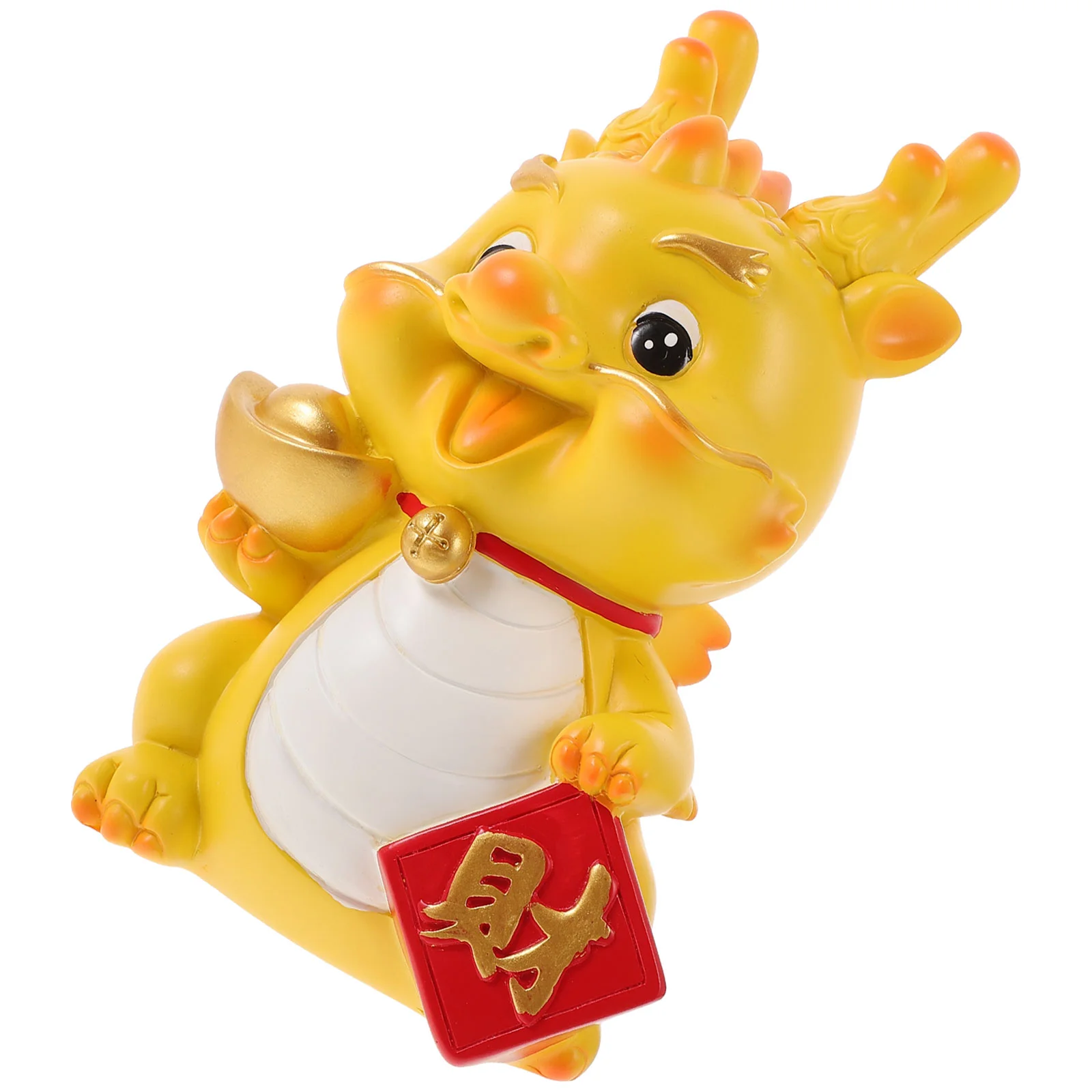 

Piggy Bank Decor Coin Jar Dragon Crafts Money Year Saving Pot Resin Statue Storage Model