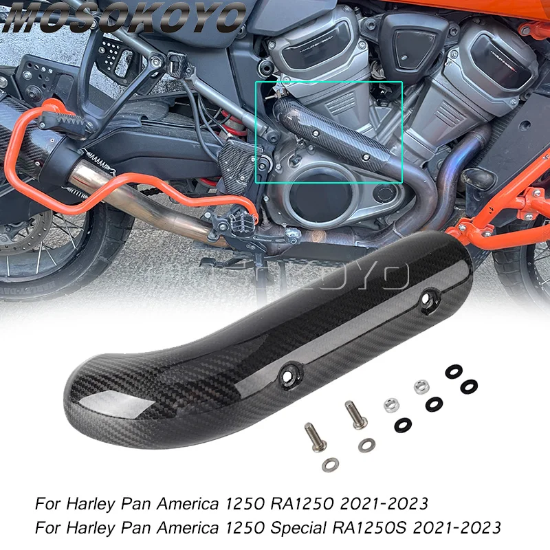 

Exhaust Pipe Heat Shield Anti-scalding Cover For Harley Pan America 1250 Special RA1250S RA1250 21-2024 Muffler Protector Guard