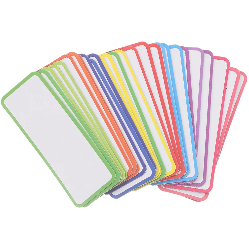 54Pcs 자기 라벨 화이트 보드 용 유연한 자기 건조 지우기 재사용 가능한 태그 냉장고 메모 스티커 냉장고 자석