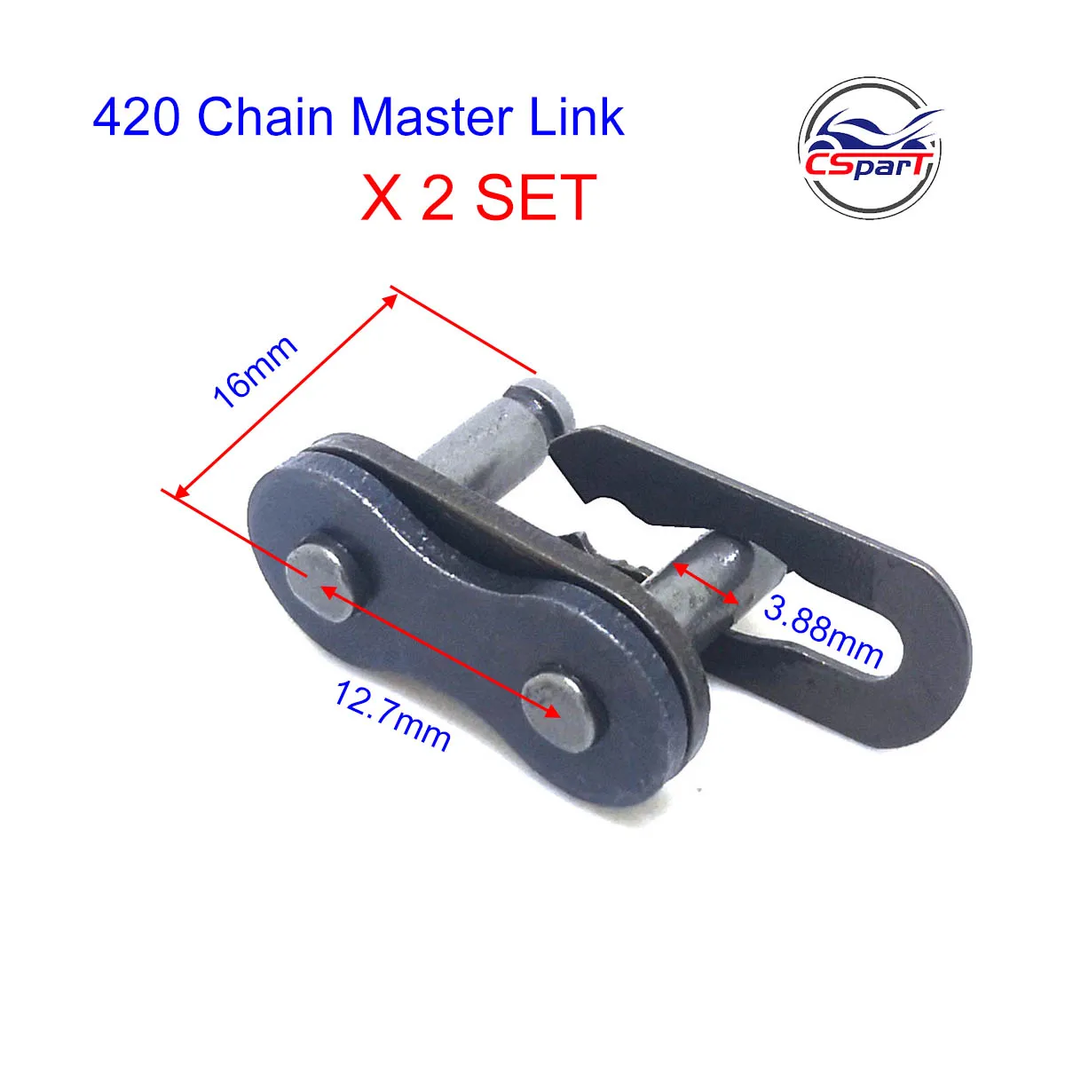 25H T8F 420 428 428H 520 530 Chain Master Link Pocket Dirt Pit ATV Quad Go Kart E Gas Scooter Motorcycle