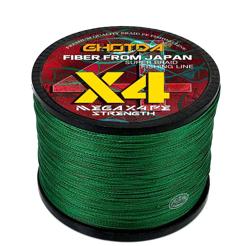 

Fly Fishing Line 4 Strands Multifilament Braided PE 1000M Thread Sea Carp 4X Cord Smooth Spinning BaitCasting Wire 0.11-0.50mm