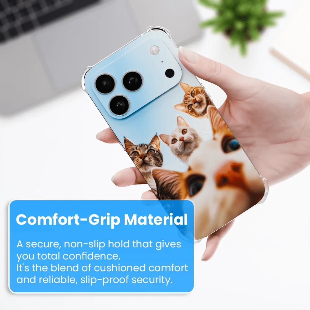Customizable Clear Corner Phone Case - Personalize with Your Photo