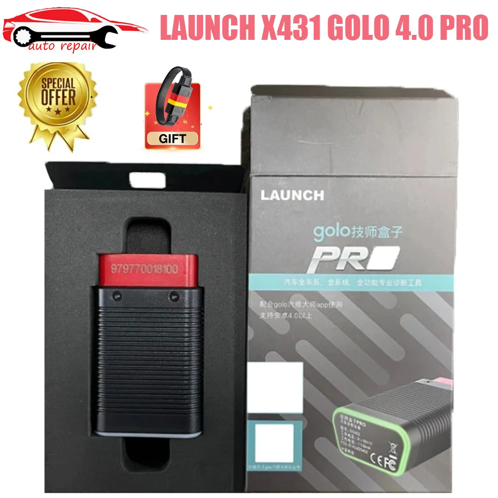 

Free Shipping LAUNCH X431 PRO GOLO 4.0 PRO Scanner Support All System Diagnostic And Flashed &Android System Version Bluetooth
