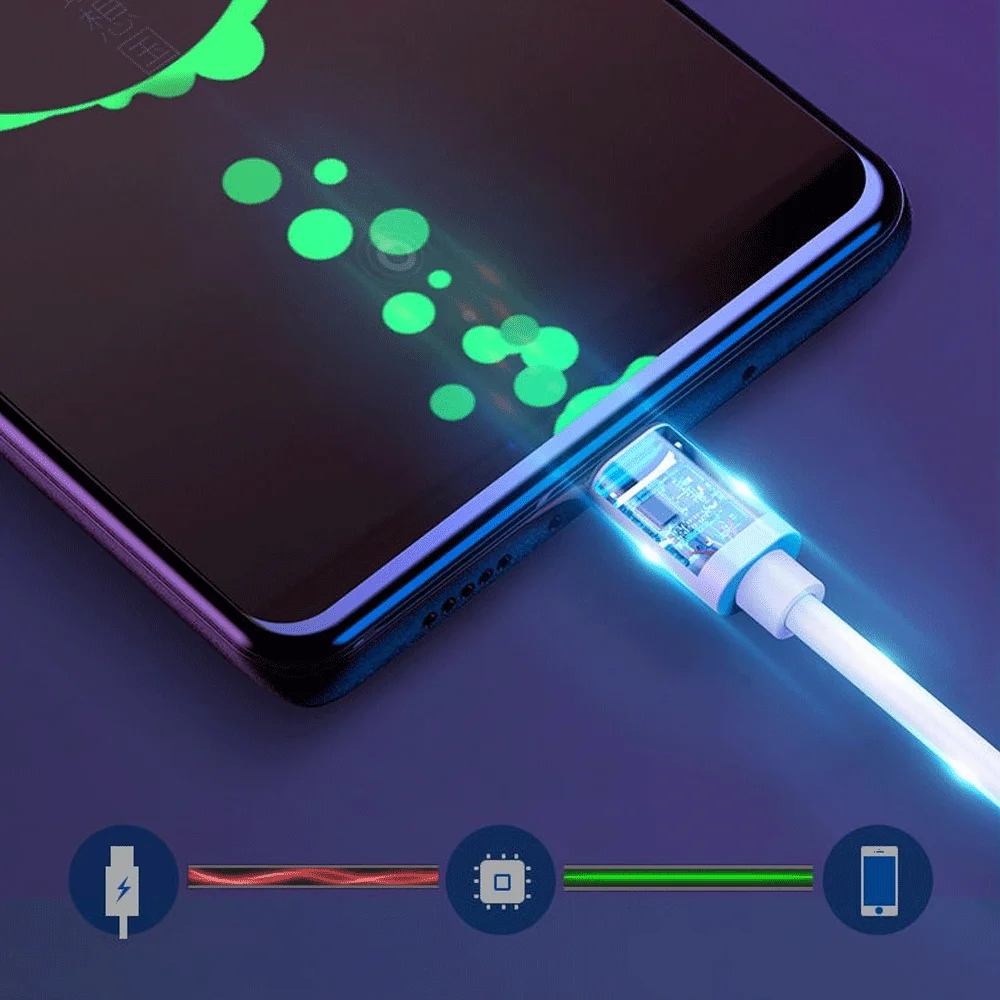 Xnyocn 5A 1M 1.5M 2M Long USB Type C Cable Fast Charging USB-C Type-C For Huawei Xiaomi Mi 9 Samsung S10 Oneplus 6t USBC Charger