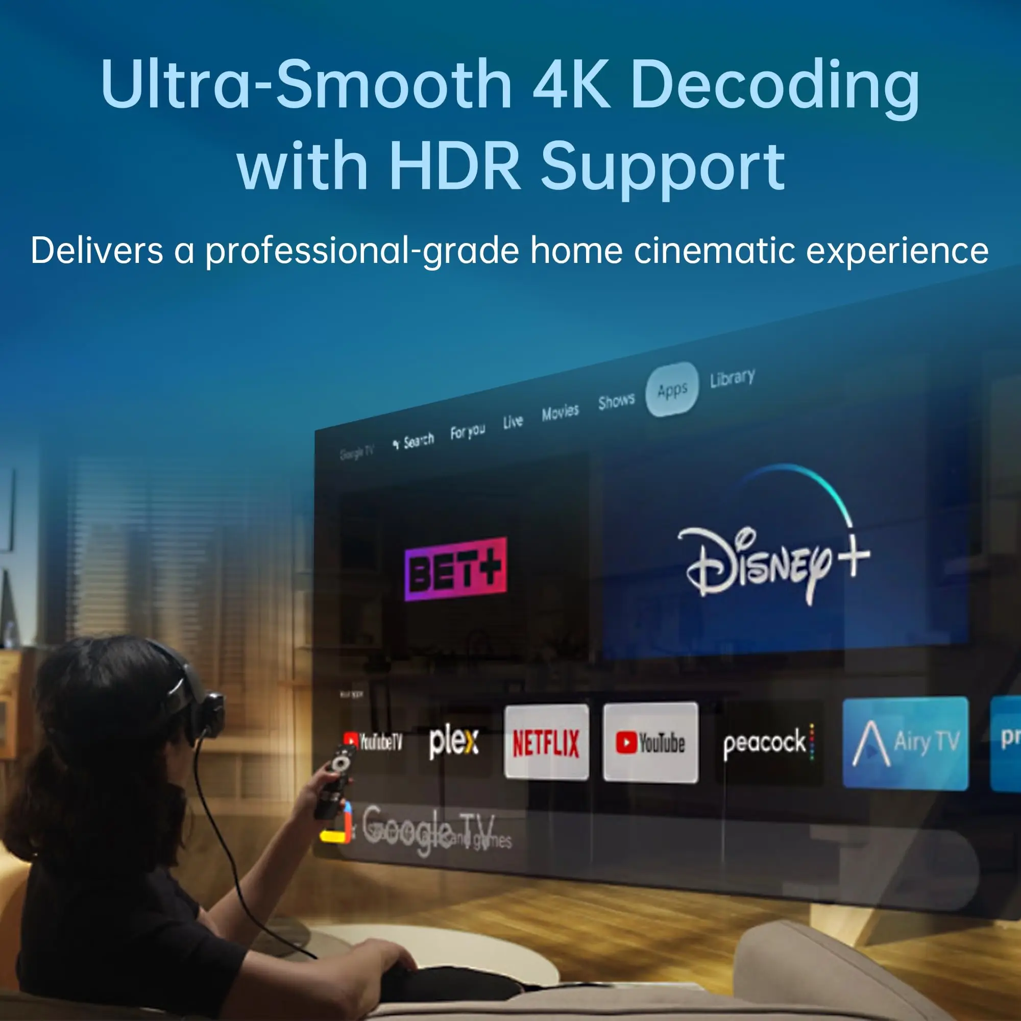 GOOVIS D4H1 Portable Stream Media Player – Google-Certified