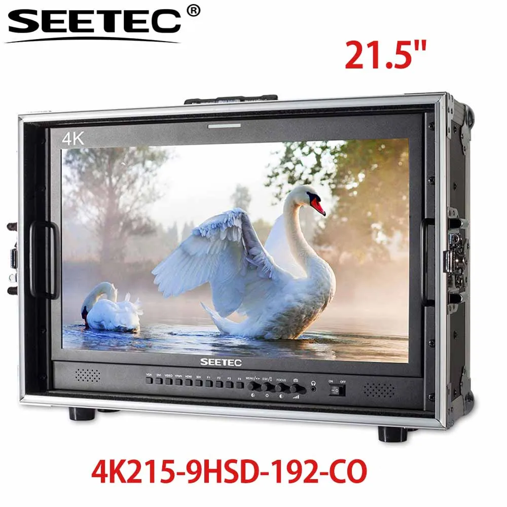 Seetec 4K215-9HSD-192-CO 21.5" IPS Full HD 1920x1080 Carry-on Broadcast Monitor with 3G-SDI HDMI AV YPbPr Director Suitcase