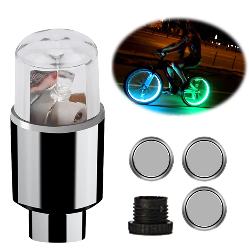 2pcs LED Tire Valve Stem Caps Neon Light Waterproof for Motorcycle Bicycle Car Accessories motorcycle led lights motorcycle accessories bicycle led valve cap light