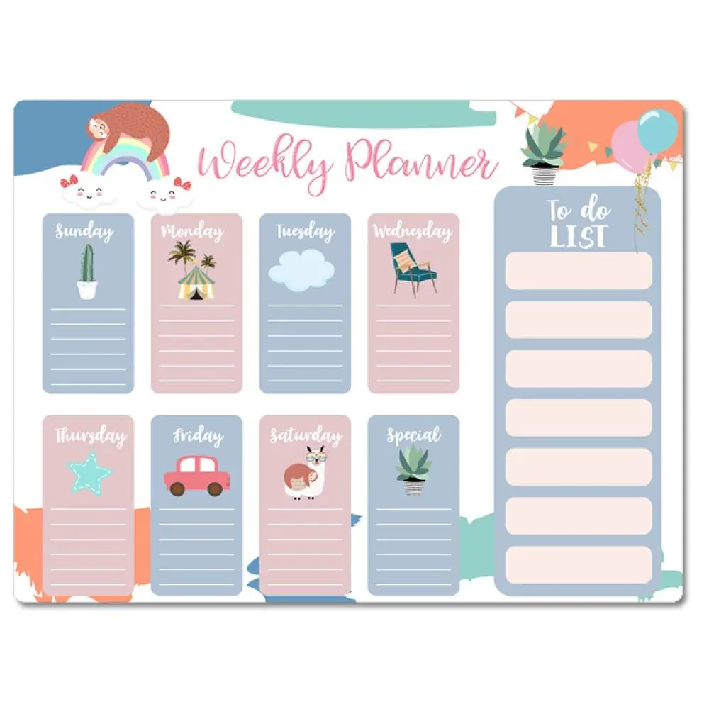 

Week Daily Planner Magnetic Planner Sticker Plan Notepad Grocery List Magnetic Fridge Sticker TO DO LIST Whiteboard Office