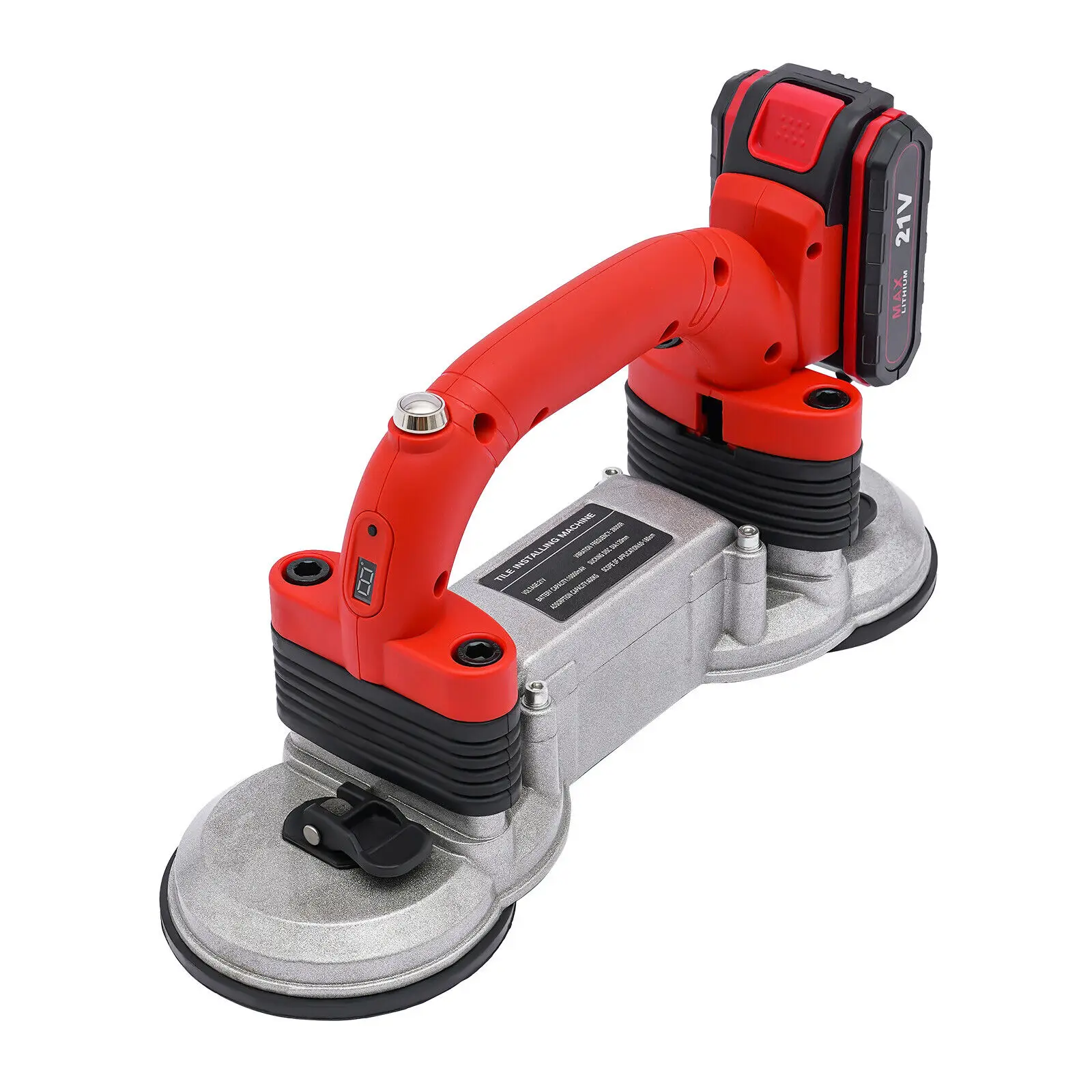 Battery Powered Tile Tiling Leveling Tool Machine Vibrator Suction Cup 6 Speed solid ceramic tile leveler paving tiles seam positioning tile artifact leveling tool base clamp leveling device