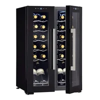 24-Bottle Dual-Zone Wine Cooler with Split Storage & Touchscreen Controls Freestanding Refrigerator Red White and Rosé Wines 1
