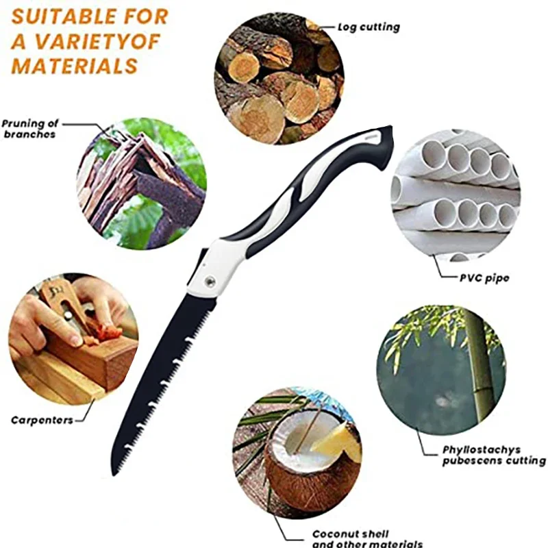 180-300mm Gardening Pruning Saw Folding Fruit Tree Pruning Horticulture Tool For Garden Modeling Outdoor Camping