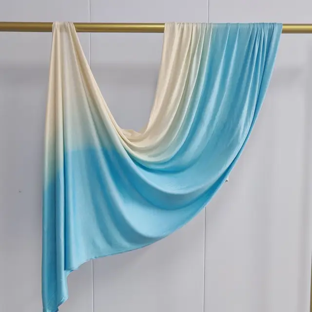 Nouveau Hijabs en Jersey dégradé Double face pour femmes, écharpe en coton pour femmes, enveloppes et châles, bandeau musulman, Turban islamique