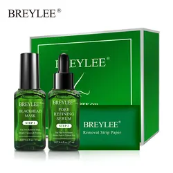 BREYLEE Face Care Blackhead Removal Serum Anti Acne Treatment Pore Refining Serum Shrinks Kit Face Essence Facial Mask Skin Care