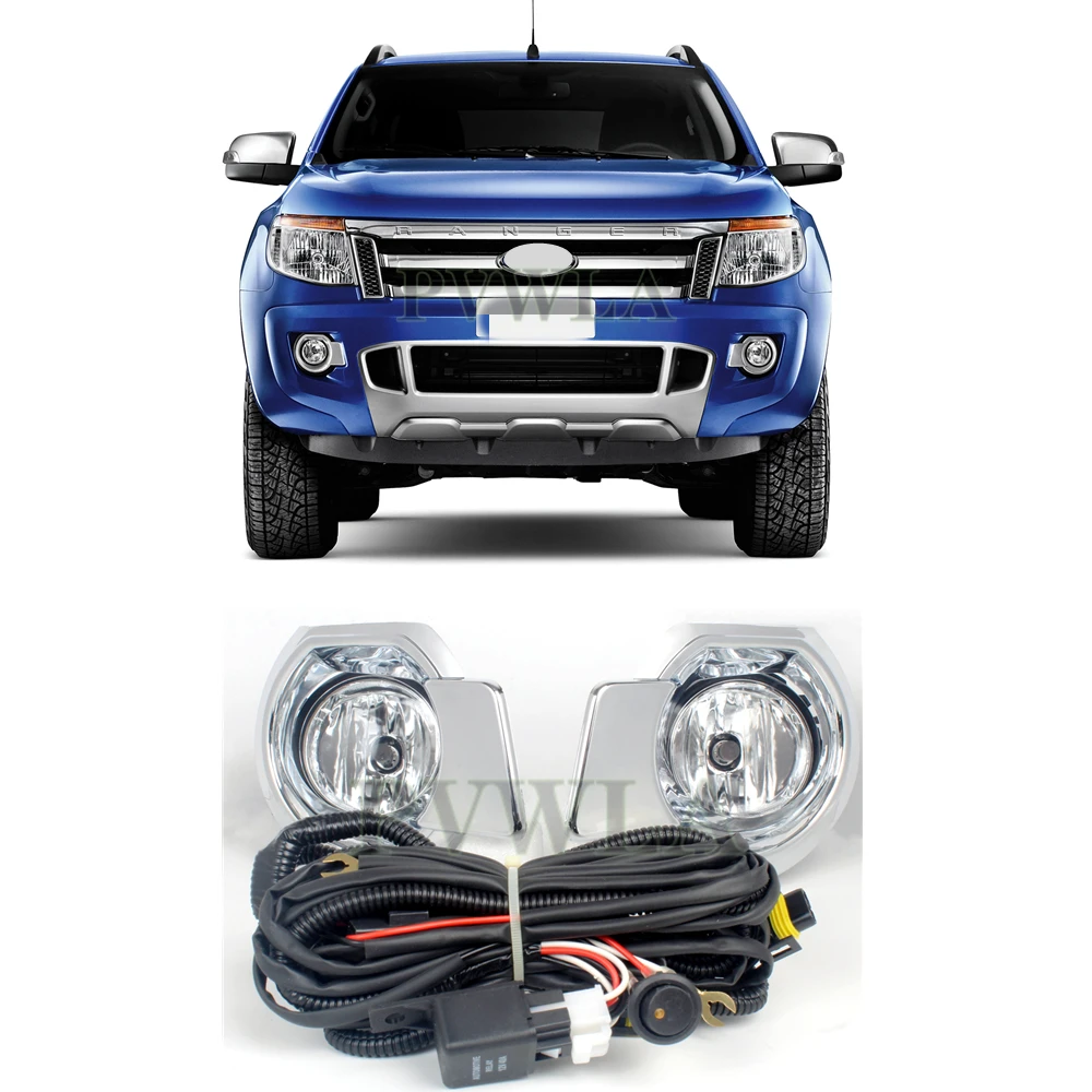 

Front Bumper Fog Light Lamp With Bulbs+ Grille +Switch For FORD Ranger Double Cab 2011 2012 2013 2014 2015