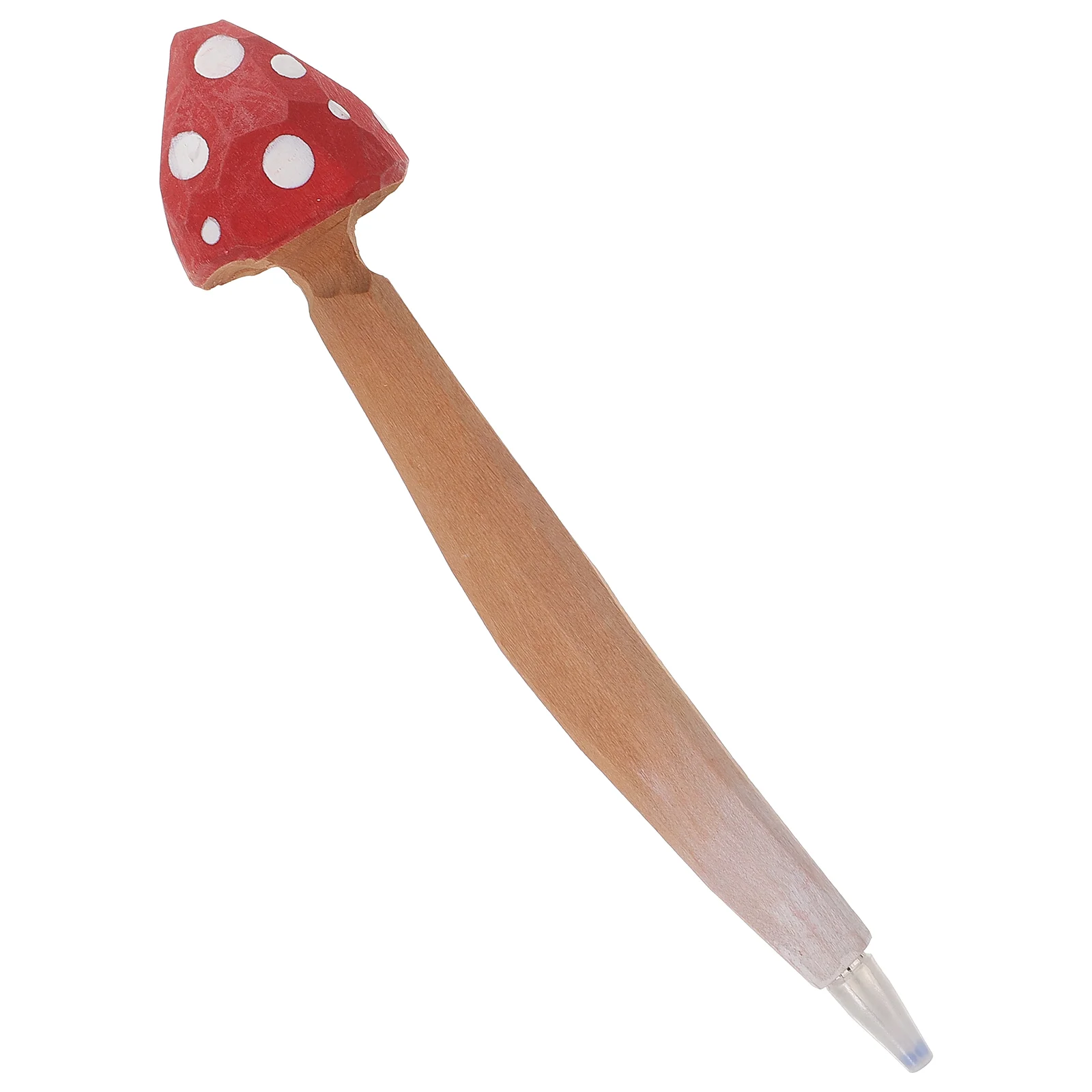 

Mushroom Pen Handmade Wood Carved Pen Novelty Writing Pen Cartoon Ballpoint Marker Cute Stationary Supplies