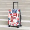 British Style Illustration Suitcase Cover Big Ben Love London Cruise Trip Vacation Useful Luggage Case Protector 1