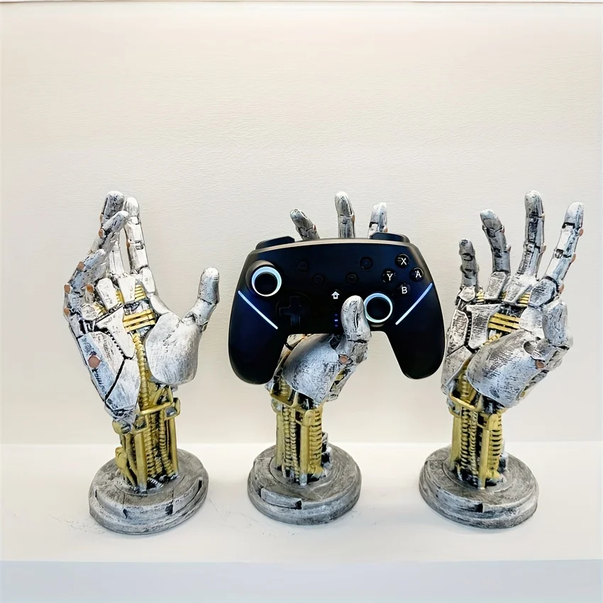 Cyberpunk 3D Gamepad Holder, Multi-functional Desktop Decoration Sci-Fi Mechanical Style Decoration Home Perfect Match 1pc 2