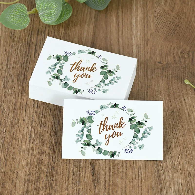 50PCS Thank You Cards Blank Greeting Cards Wedding Bridal Shower Birthday Favor Tags Eco-Friendly Small Business Supplies