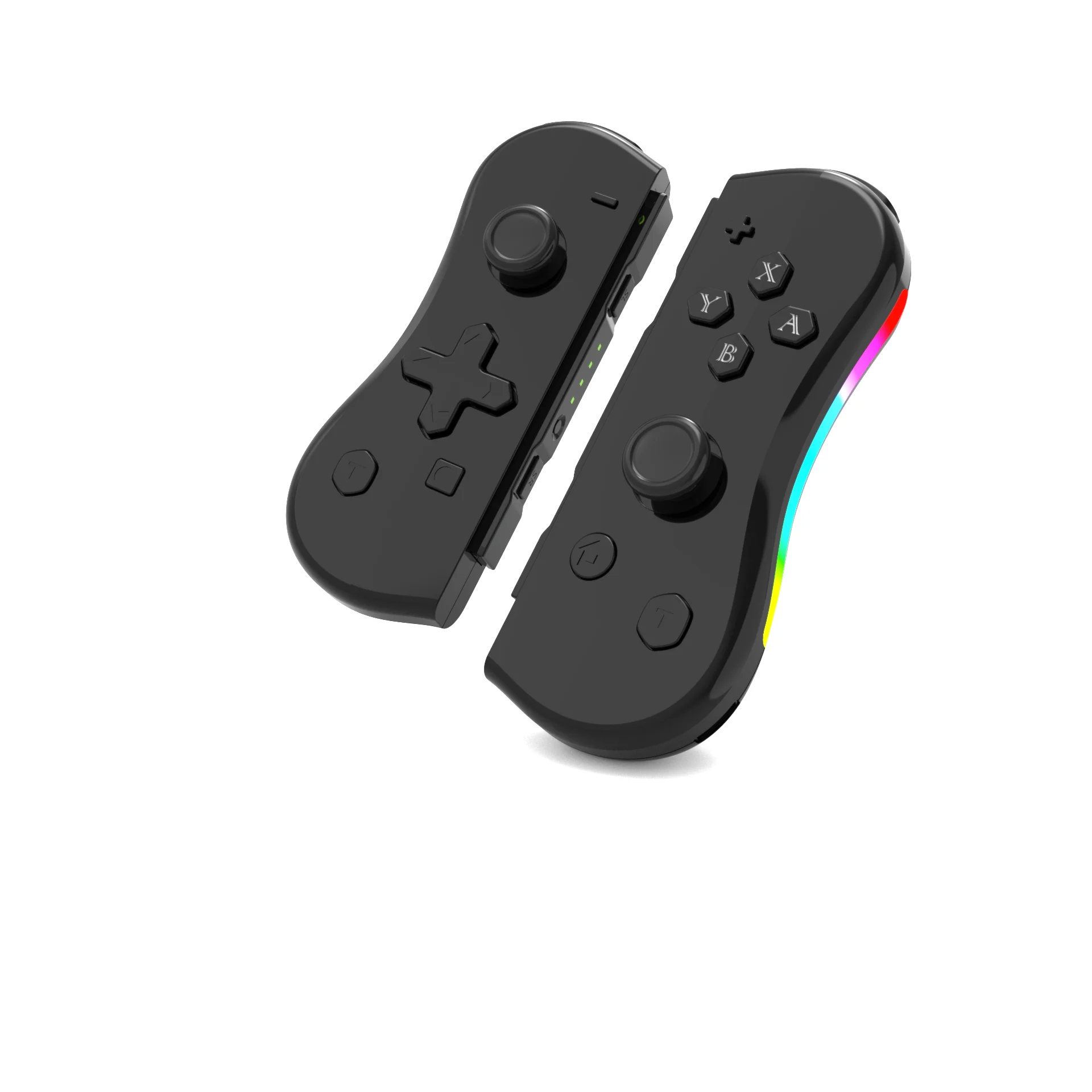 Control Inalámbrico GAMINJA NS008 para Consola Nintendo Switch, Lámpara RGB, Agarre Izquierdo/Derecho, Función de Activación y Captura de Pantalla