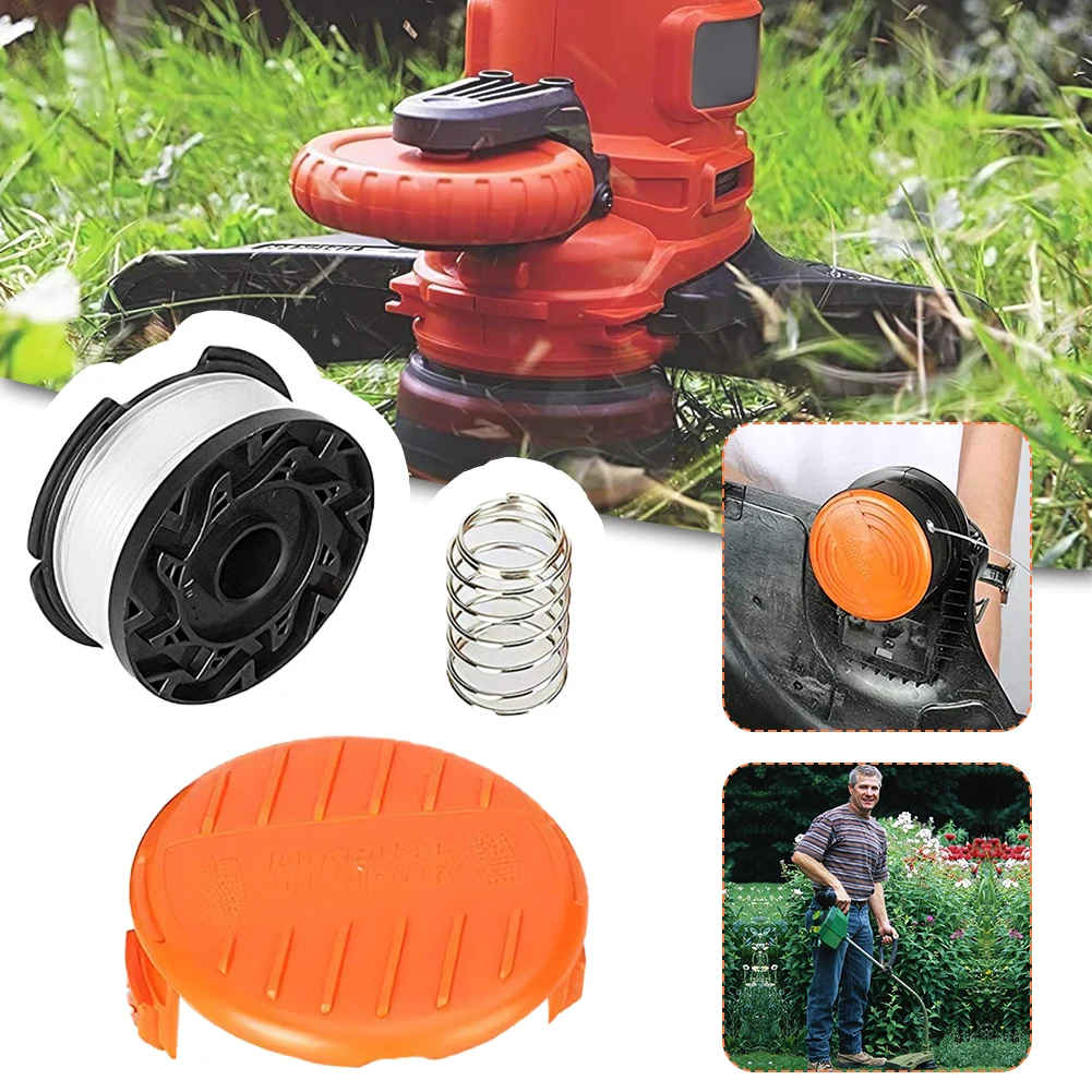 Trimmer Line + Spool Cap + Spring Kit For Black & Decker GH400 GH500 GH600  GH900 Home Garden Tool Spool Cap Accessories - AliExpress