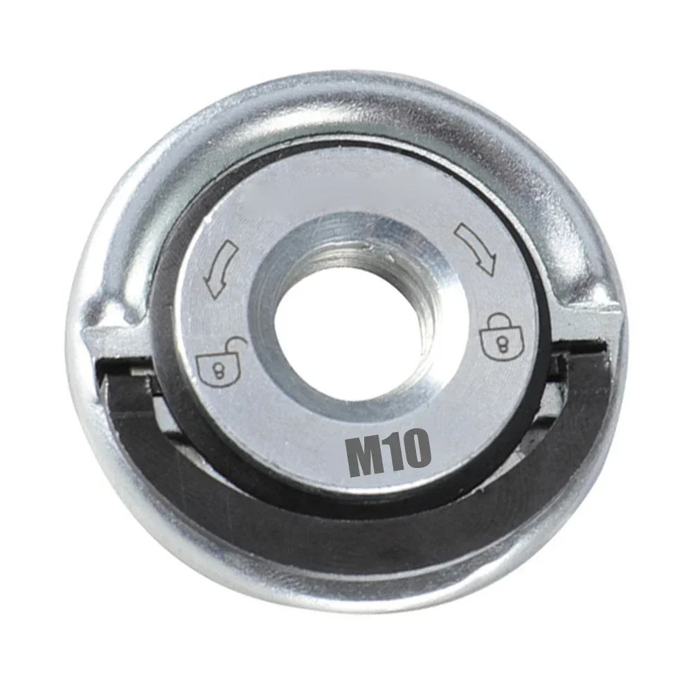 1pc M10 Angle Grinder Self-Locking Pressing Plate Galvanized Grinder QuickRelease Pressure Plate Flange Nut Power Chuck Tool
