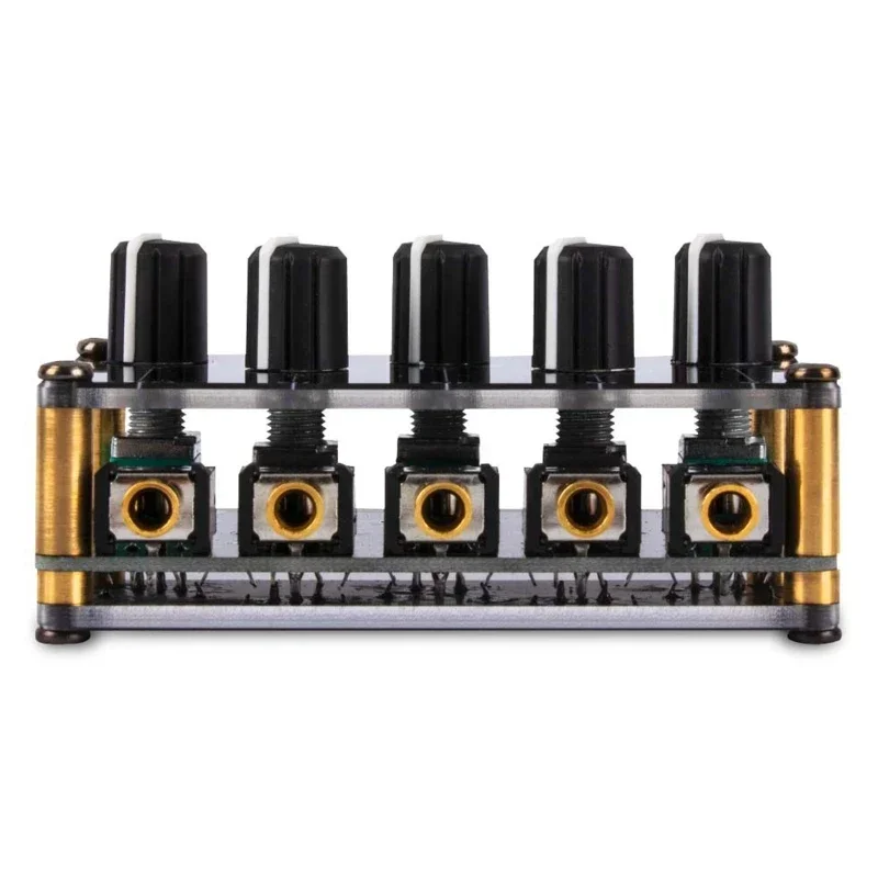 AUX 수동 믹서 스테레오 믹서, 라인 레벨 제어, 4-in-1-out, 3.5mm, 드롭 배송