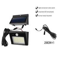 48 LED lumière solaire fendue PIR capteur de mouvement applique murale lampe solaire extérieure IP65 étanche solaire Countyard jardin applique murale 3