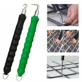 1/2PCS Semi-Automatic Rebar Tying Wire Concrete Metal Wire Wrap Fence Construction Tie Wire Twister Rebar Straight Hook Tool