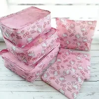 6PCS Sanrio hello kitty Cartoon handbag Travel Tote Bag Packing and Organizing Bag My Melody Cinnamon Dog Storage Bag 1