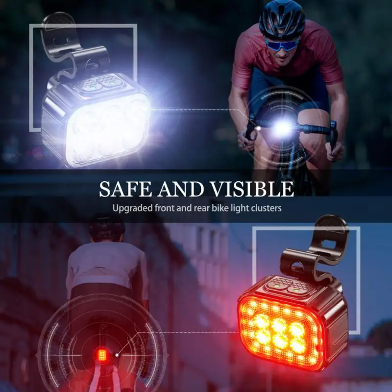 Upgraded Q6 Strobe Light Bike Light Front Lamp USB Rechargeable LED 1100mAh Bicycle Waterproof Headlight Bike Accessory led light portable flashlight