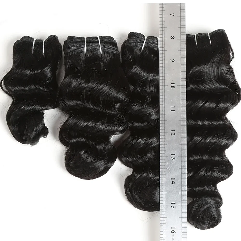 Loose Wave Brazilian Hair Weave Bundles 4 Pcs Pack 8-14 Inch 190Gram Human Hair Bundles For Women human hair extensions,human hair bundles