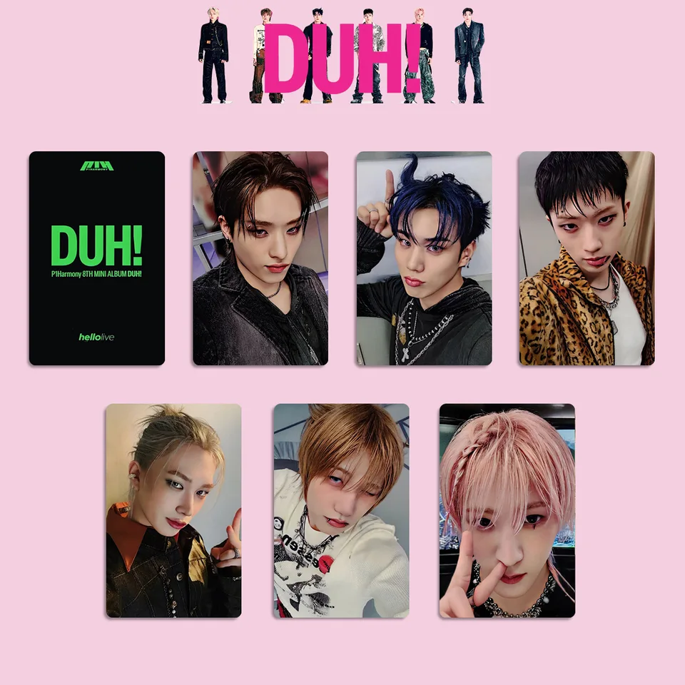 6Pcs/Set Kpop P1HARMONY DUH Album Photocards List INTAK THEO