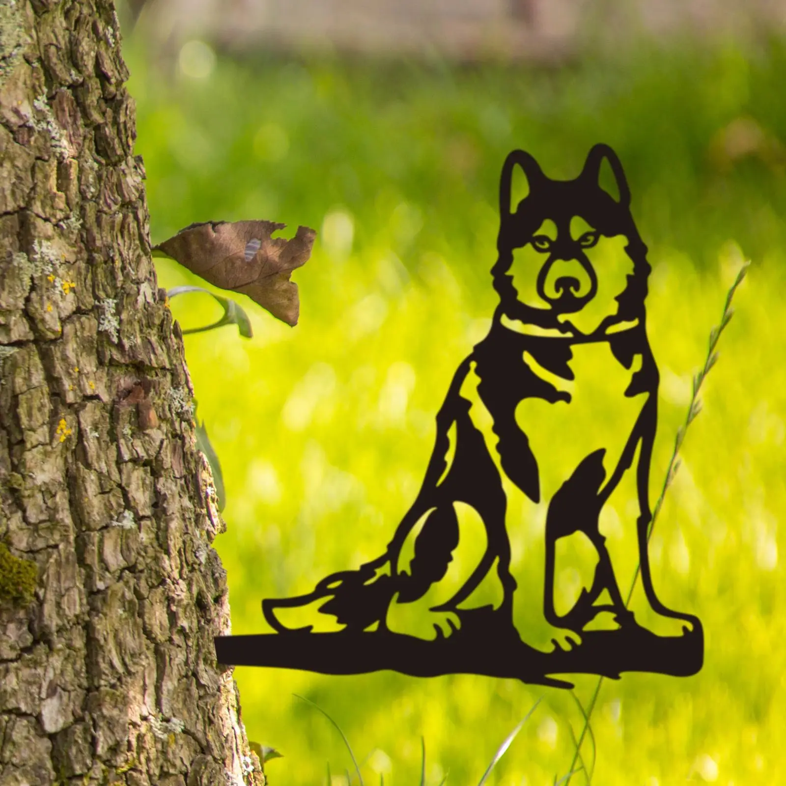 

A Husky Puppy Silhouette - A Unique And Charming Addition To Your Outdoor Space