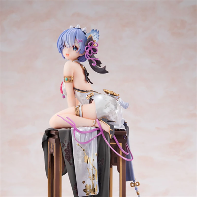 LUNK Figura De Acción De Anime Emilia De 9 Pulgadas Estilo Chino Cheongsam Modelo Pvc Estatua Estatica Decoracion De Escritorio Regalo