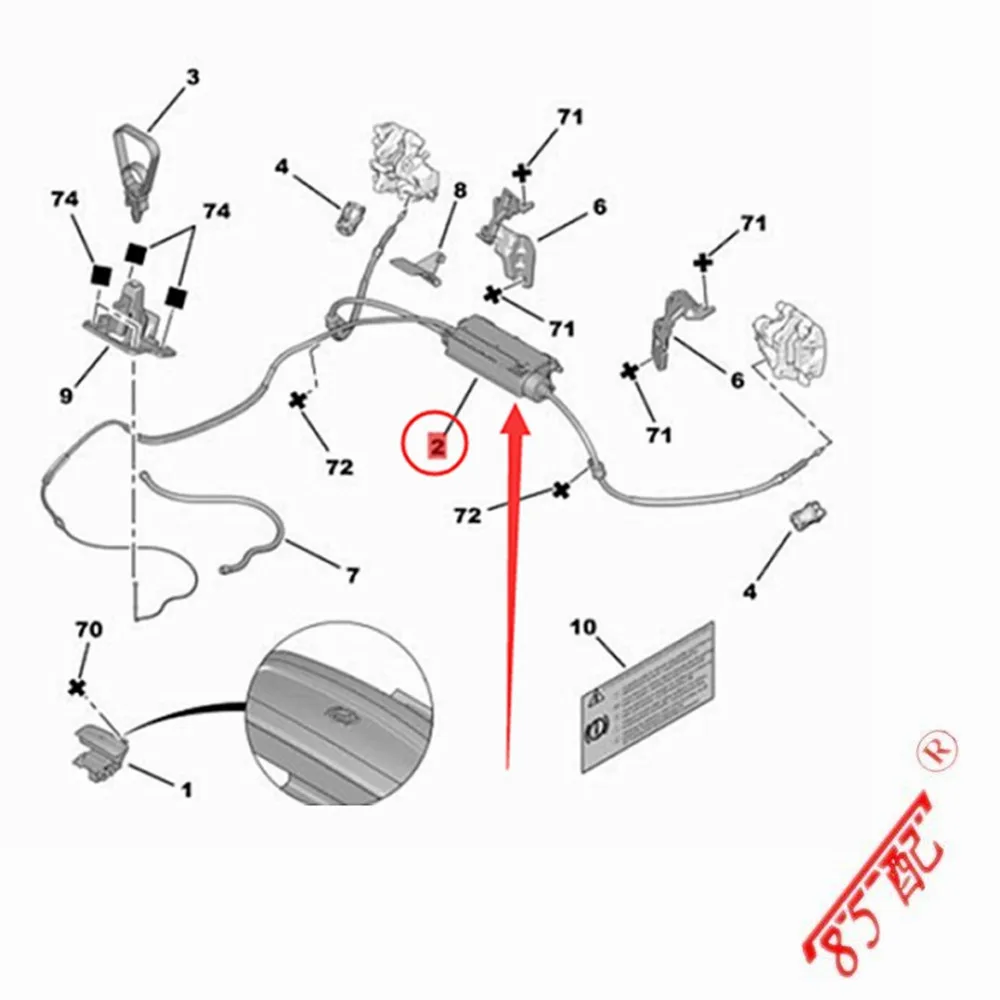 Hand Brake Motor 9810501780 1612865480 470218 For Citroen C5 For Peugeot 508 Original PSA Parking Brake Control Element