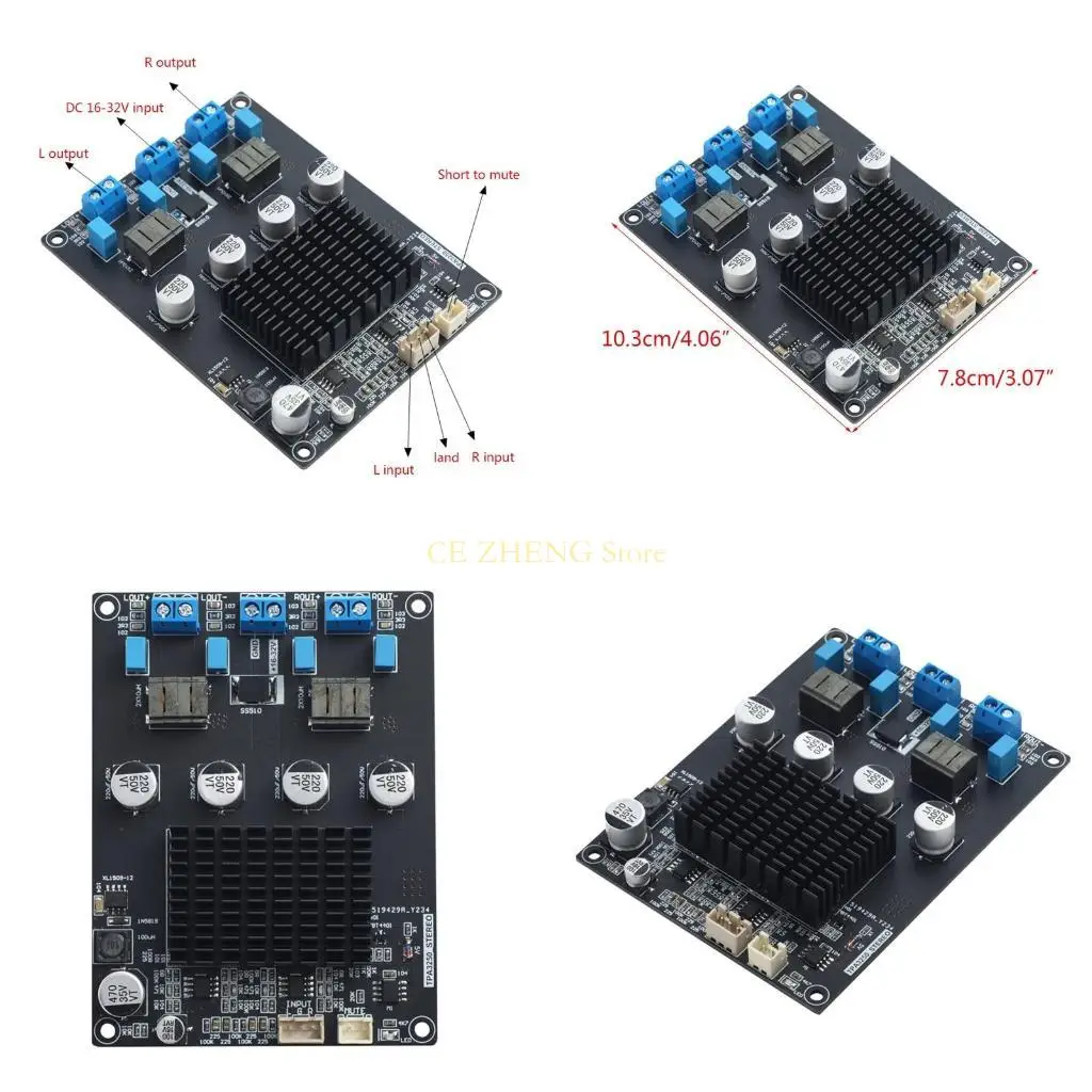 E56B TPA3250 디지털 2x130W ClassD 전력 증폭기 보드 50mA 대기..