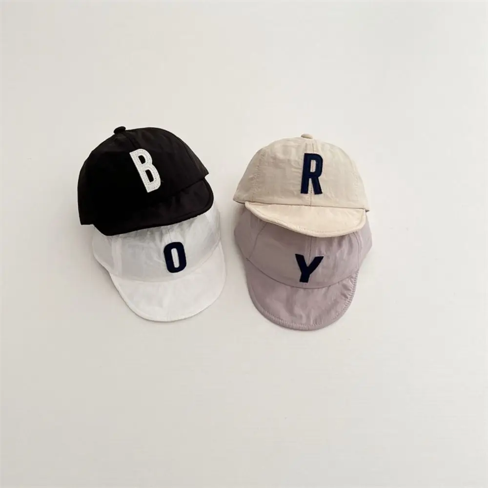 Korean Summer Letter Baseball Cap Thin Breathable Children Peaked Hat Outdoor Quick-drying Baby Sunscreen Cap Boys Girls