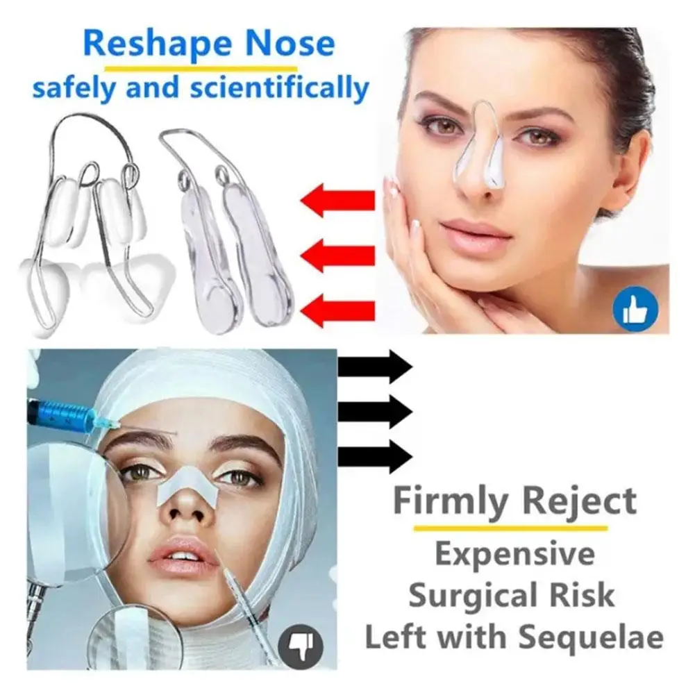 Nose Shaping Roller Nose Shaper Lifter Clip, Smooth Edge Tightening Nose Clip, Portable Nose Shaper Massager Skin Scraping Tool 4