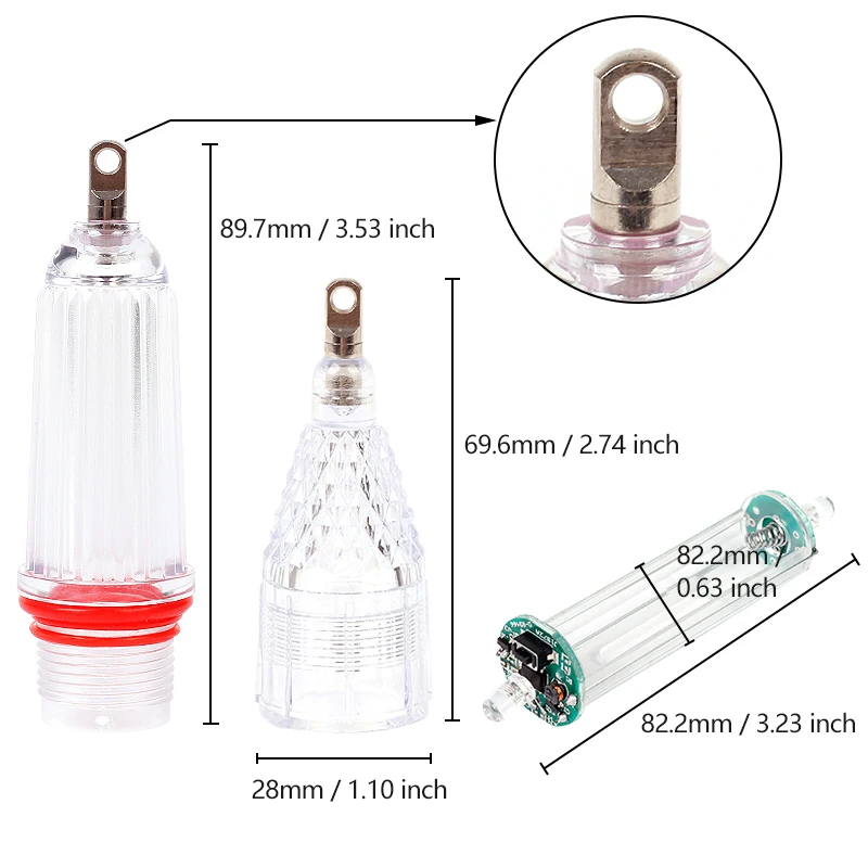 1 PC LED 14cm 듀얼 헤드 플래싱 낚시등 해양 낚시용 수중 루어 라이트 적합한 낚시 장비